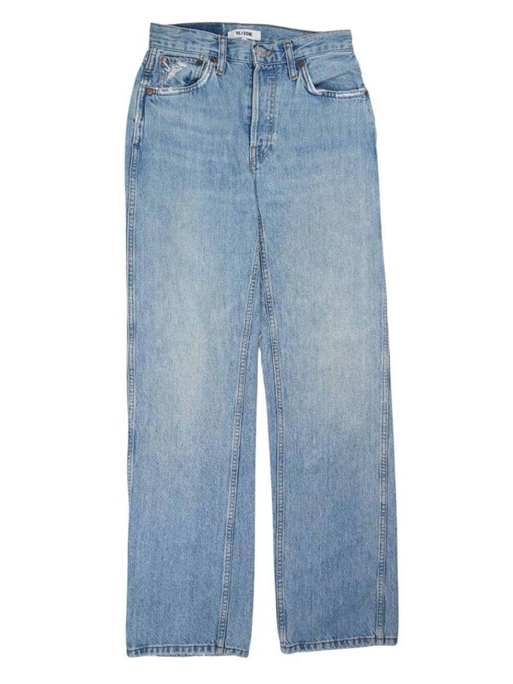 Re/RE/DONE 90s High Rise Loose Jeans in Worn Blue